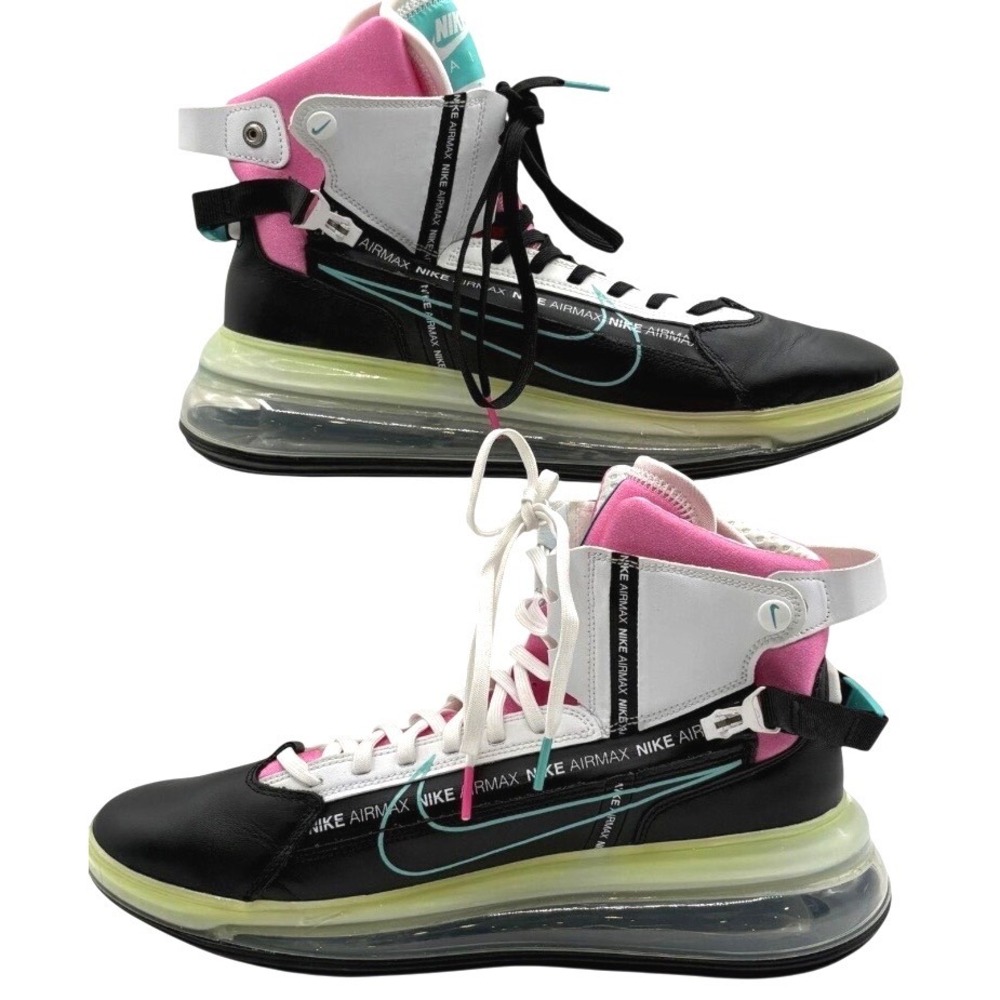 Nike Air Max 720 High‎ "Miami Vice" Black Pink Teal Sneakers Men's 11 Auth